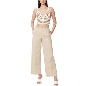 Bardot Farrah Crochet Knit Bralette Crop Top, Hook and Eye Closure, Medium NWT